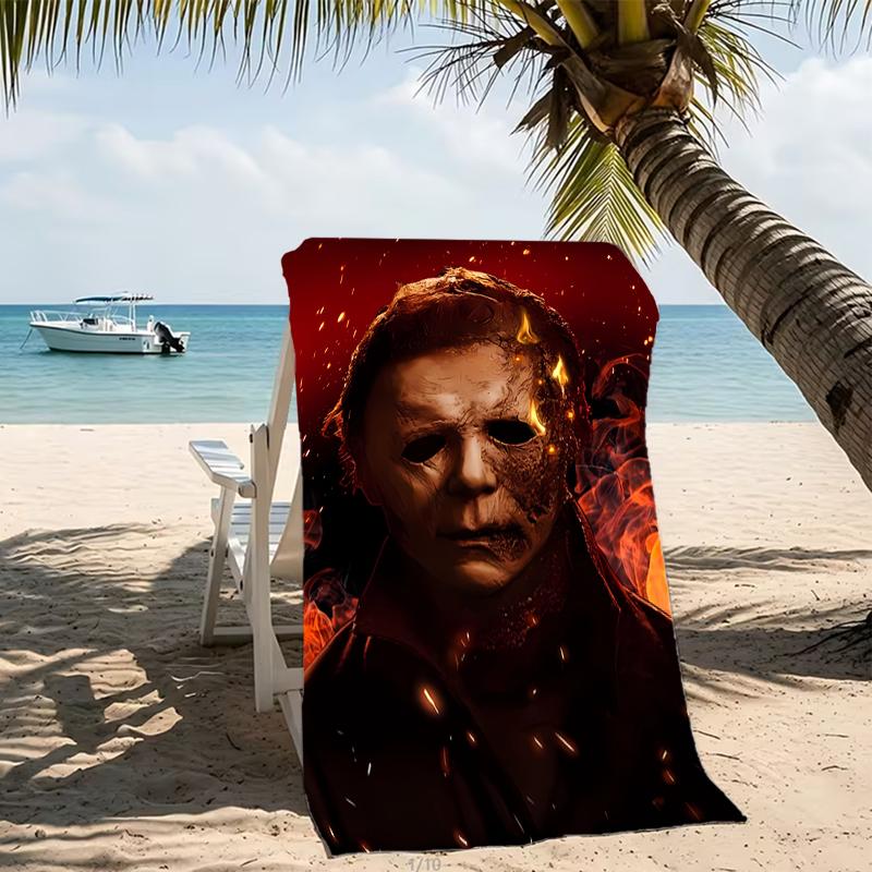 Beach Towel with The Revenge of Michael Myers Pattern - Soft,absorbent,machine Washable Lightweight&Modern,swimming,Travel Essentials