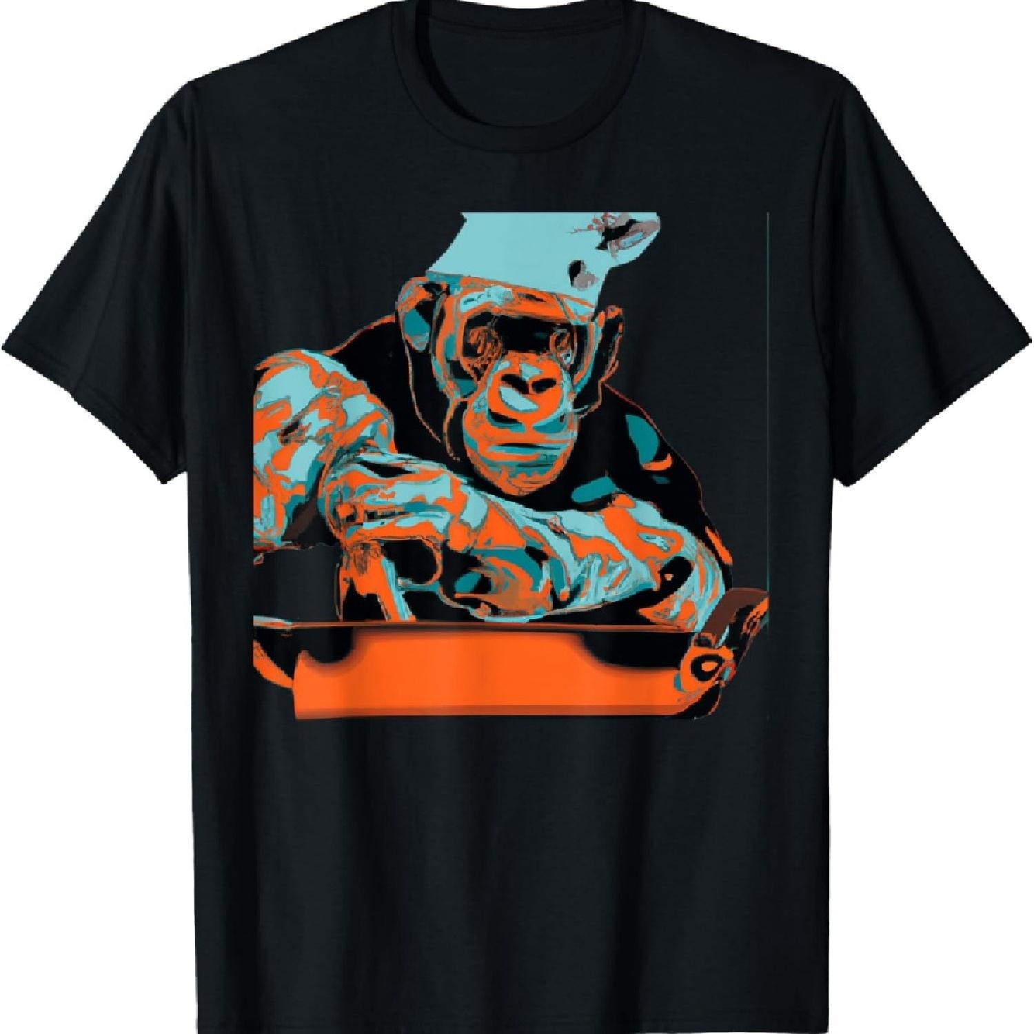 

Киберпанк Горилла Эстетика Графический Винтажный Ретро Логотип #31 Футболка XXXXXL чёрный