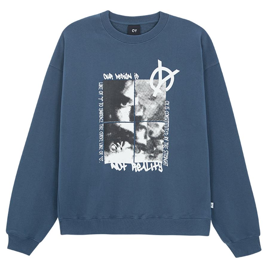 Oy Blind Eyes Logo Sweatshirt - Midnight Blue Midnight Blue/2Size