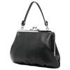 Vivienne Westwood Granny Frame Logo Metal Chain Leather Shoulder Tote Bag Women handbags Black 4B010007WS000DN403