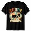 Rugby Sports Retro Design Graphic Tee Mens Womens Unisex T-Shirt Vintage Player