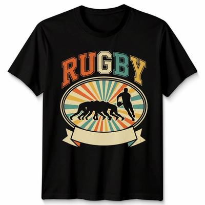 Rugby Sports Retro Design Graphic Tee Mens Womens Unisex T-Shirt Vintage Player