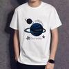 Cotton printed short-sleeved T-shirt men's large size T-shirt round neck versatile tops