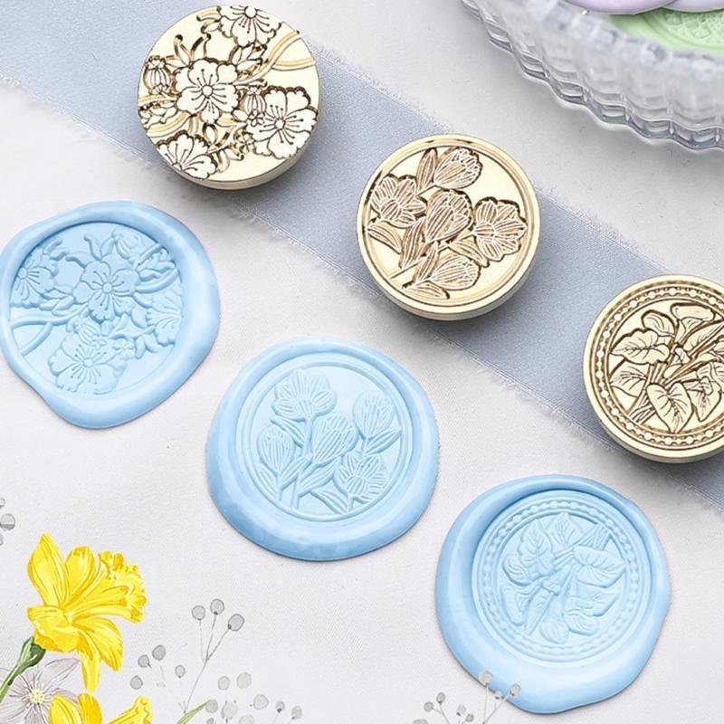 652F Embossed Paint Seal Stamp Head Sealing Wax Stamp Relief Wax Seal Stamp