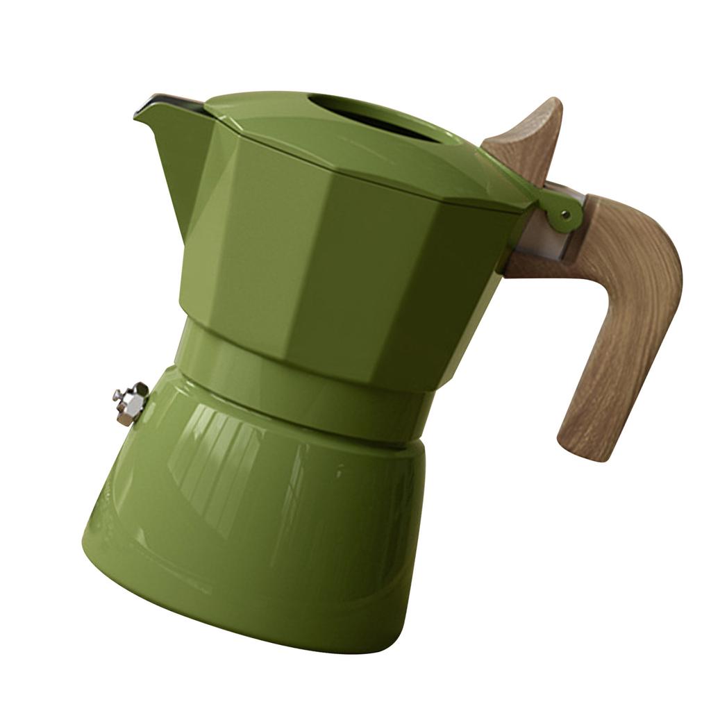 Herd Moka Pot Professionelle tragbare Doppelventile Vintage-Stil Aluminiumlegierung Kaffeemaschine Topf