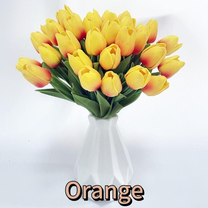 Premium Artificial Flowers Real Touch Tulips Bouquet Fake Flowers For Home Room Bedroom DIY Decor Party Wedding Decoration