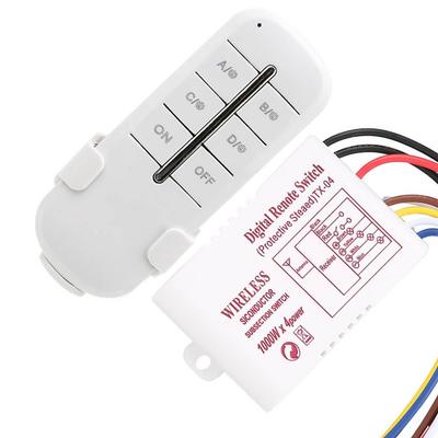 Receiver System 220V Remote Control Switch 1/2/3/4 Ways ON/OFF Receiver Switch Digital Control Selector Lights Lamp
