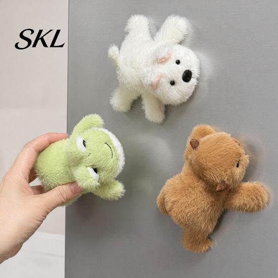 Jucărie de pluș cu magnet Animal Magnet de frigider, Decorațiune magnetică pentru suprafață metalică umplută, Cadou pentru iubitorii de frigider