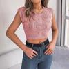 HNXC Spring Summer Heart-shaped Hollowed-out Crop Top for Women's Vacation