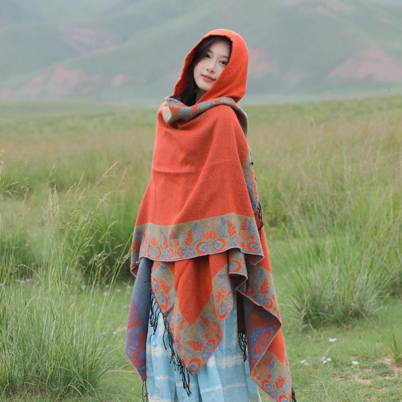 Pele amigável e respirável quente e versátil casa, outono e inverno xale de viagem feminino, capa grossa, cobertor de ar condicionado