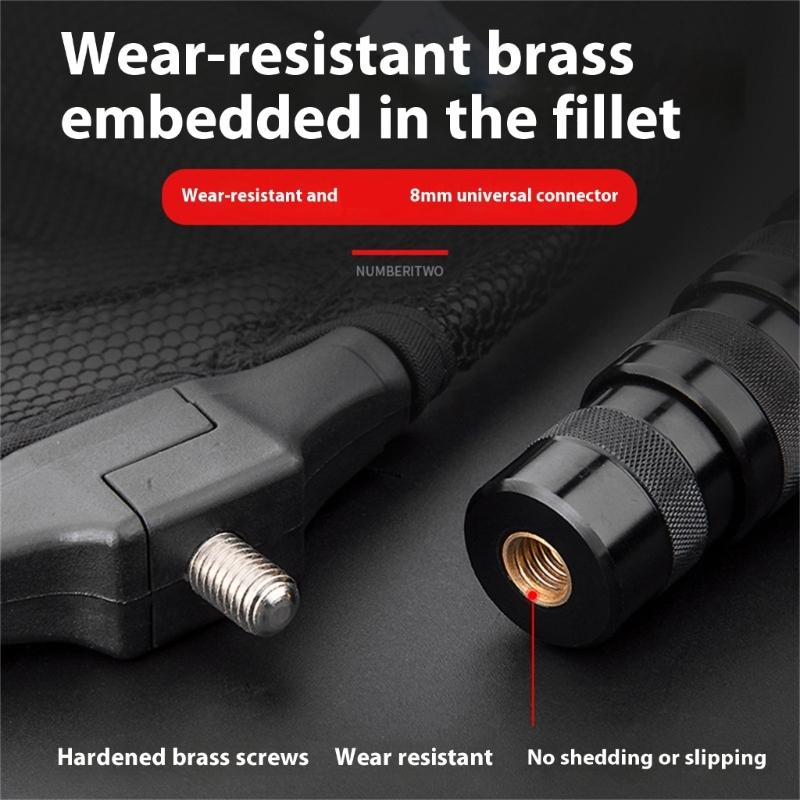 Kohlefaser-Fischkescherstange Angelgriffstangen Lange Fischernetze Teleskopgriff Klappstangen Langlebig