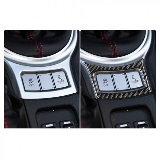 Carbon Fiber Gear Shift Console Button Cover Trim For Toyota 86 Subaru BRZ 17+