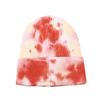 New gradual change tie-dye wool hat women's thickened warm rainbow knitted hat explosion