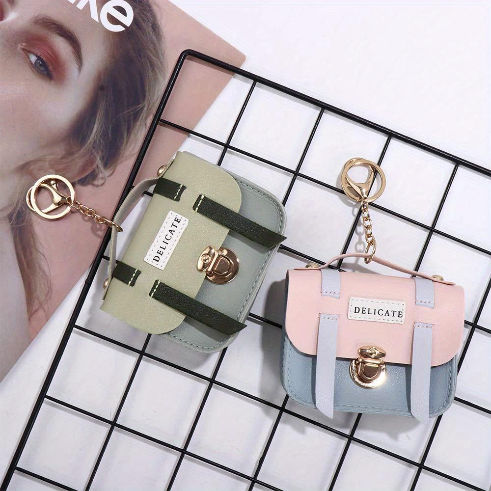 Kawaii Portable Key Bag Girl Purse Card Holder Mini Coin Bag Coin Purse Handbag Key Chain Headphone Storage Bag