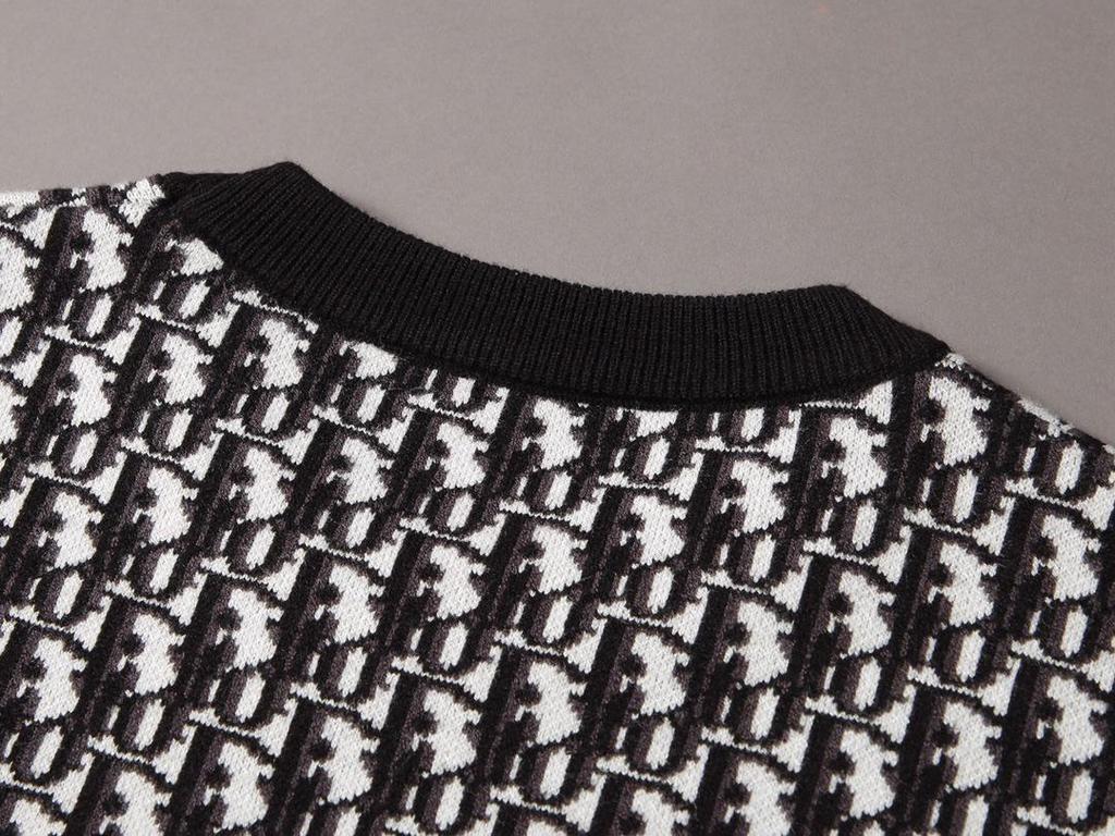 Pánský evropský lehký luxusní podzimní/zimní žakárový svetr s potiskem písmen