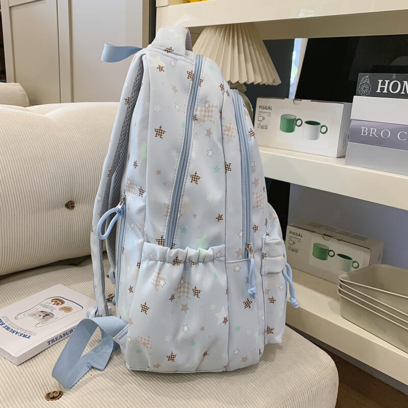 Five-pointed Star Backpack Large Capacity Printed Backpack Student Schoolbag