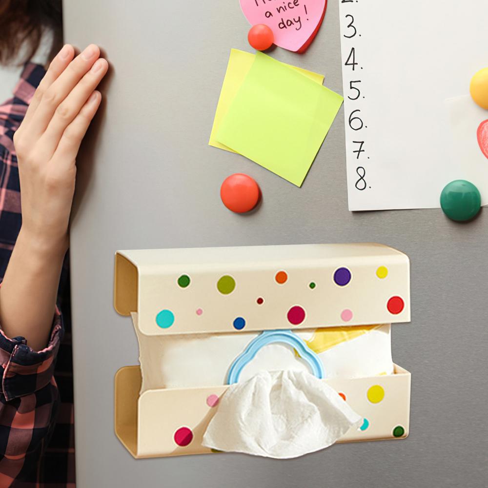 Wall Wipe Dispenser Kitchen Tissues Wall Storage Holder Magnetic Rack Dispenser Box No Drill Storage Organizer Home Must Haves
