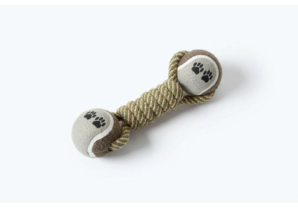 Dog Chew Toy: Cotton Rope with Tennis Ball for Golden Retrievers and Shiba Inus