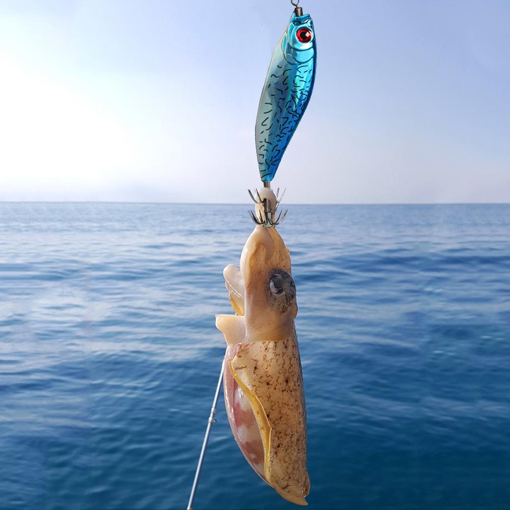 1PCS Squid Bait 55mm 5.5g UV Squid Jig Artificial Bait Sea Fishing Lure Fishing Bait for Webfoot Octopus EGI Cuttlefish Fishing