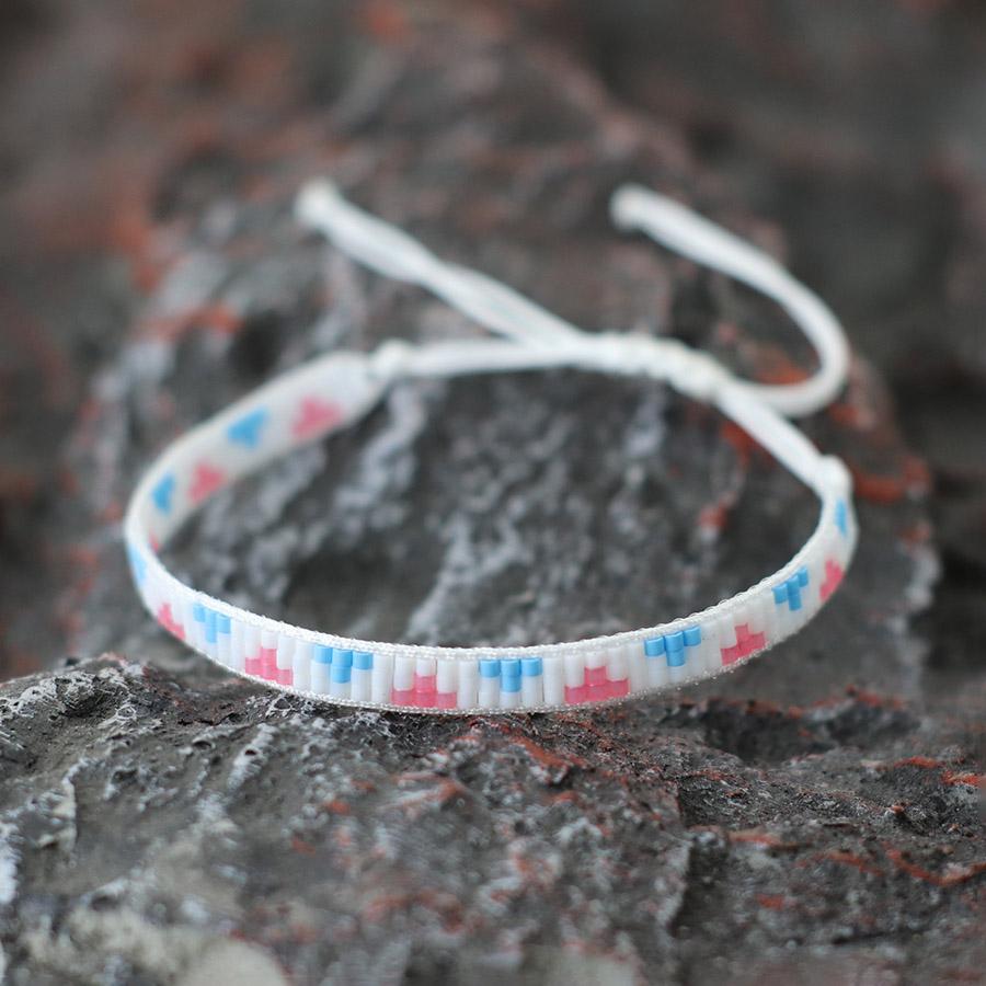 

Bohemia Women Bracelet Handmade Weaven Adjustable Seed Beads Braclet Beach Surfer Casual Jewelry Ethnic String Braslet New белый
