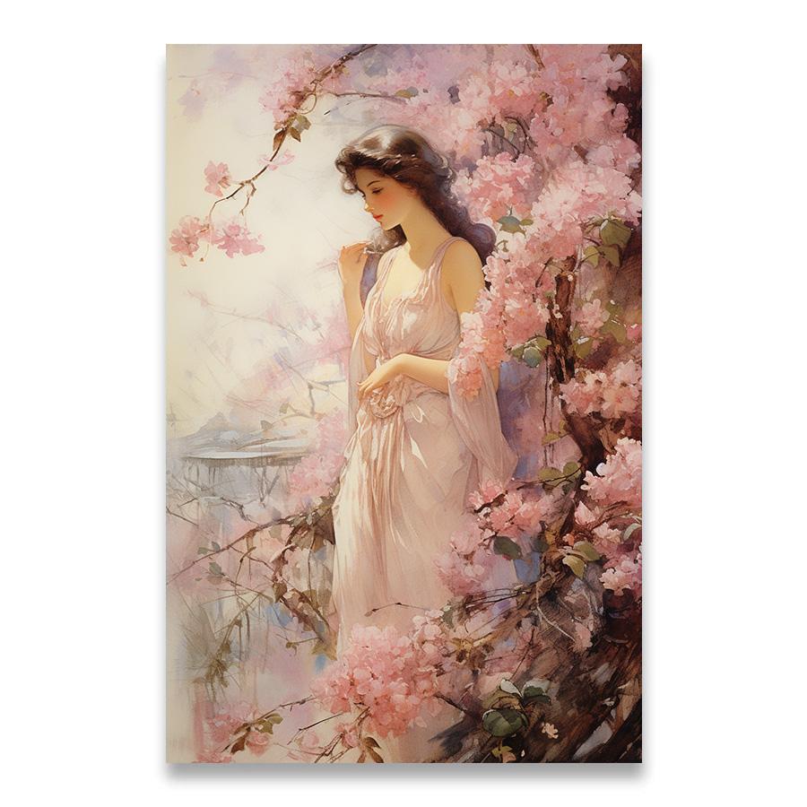 Little Girl Decoration Pictures Room Wall Art Canvas Painting Decor for Room Virgin Mary Interior Paintings Retro Decorative