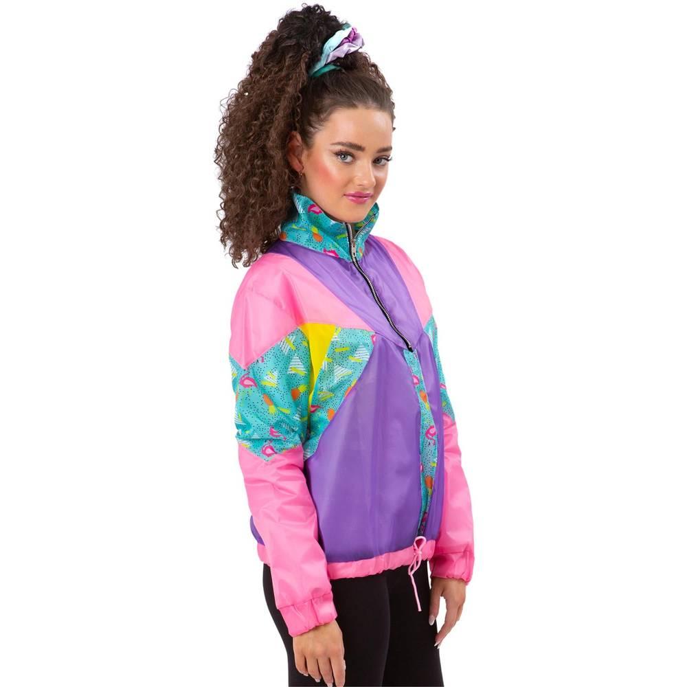Smiffys Womens/Ladies 80s Costume Windbreaker
