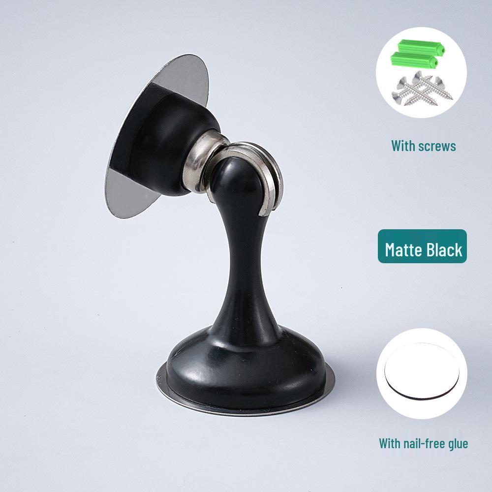 Stainless Steel Silent Magnetic Door Stopper - No-Drill, Anti-Collision for Hotel & Bedroom