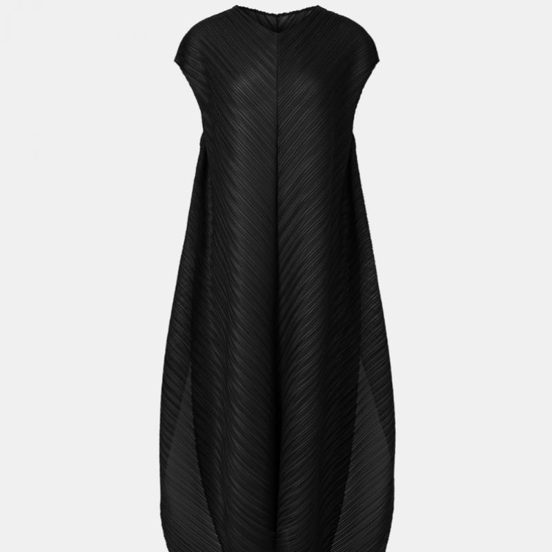 Pleats Me Diagonal Pleated Balloon Dress Ppopm126011