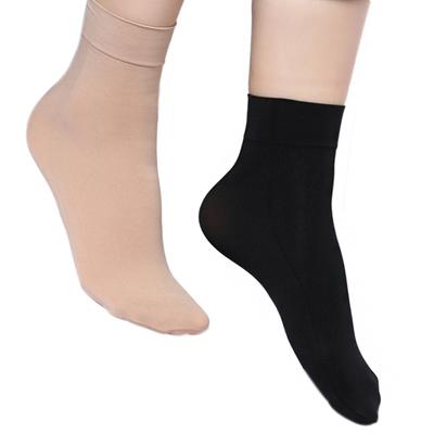 5 Pairs  Fashion Autumn Winter Warm Socks Ladies Girls Solid Color Wide Mouth Nylon Ankle Socks Women Men Sokken Black/Nude