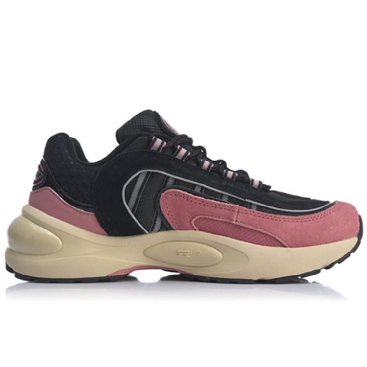 Li Ning V8 Cushioning Low top Running Shoes Women's Black Pink ARHP286-1