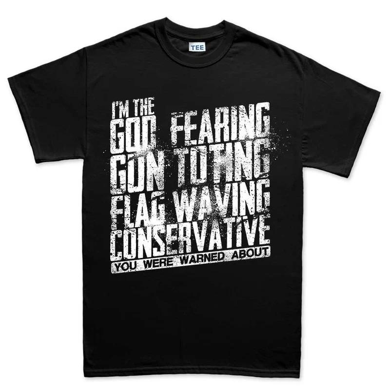 Black Cotton T Shirt God Fearing Gun Toting Conservative Style Unisexs Workout Muscle Fitness