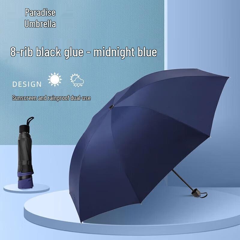 Heaven Tri-fold Black Coating Business Umbrella