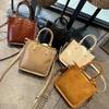 2026 Spring/Summer Women's Genuine Leather Crossbody Tote - Single-Shoulder Square Handheld Commuter Bag