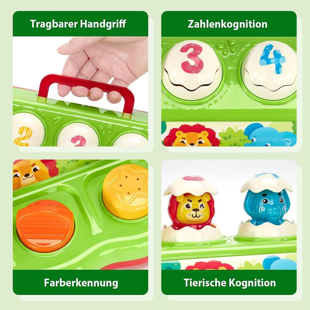 Pop Up Baby Toy  with Music & Light, Toddler Montessori Toy, Early Development Cause and Effect Toy Gift for Children