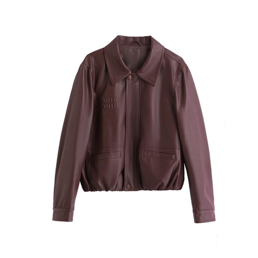 Short Leather Jacket Women's New Spring and Autumn Cool Sa Style Retro Fashion Temperament Casual Leather Jacket Top