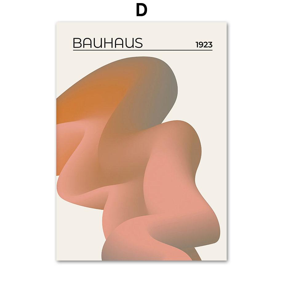 Bunte Bauhaus-Geometrie-Kreis-Linie-Regenbogen-Poster und Drucke, Wandkunst, Leinwandgemälde für Wohnzimmer, dekorative Bilder