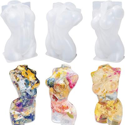 1Pcs 3D Human Body Silicone Candle Mold DIY Handmade Candle Making Tool Simulation Art Human Body Crystal Epoxy Mold Decoration