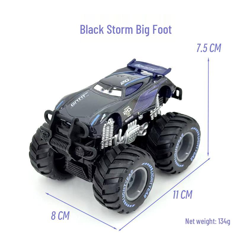 Inertial McQueen & Mater Off-road Big Foot Alloy Toy Car - Black Storm Edition