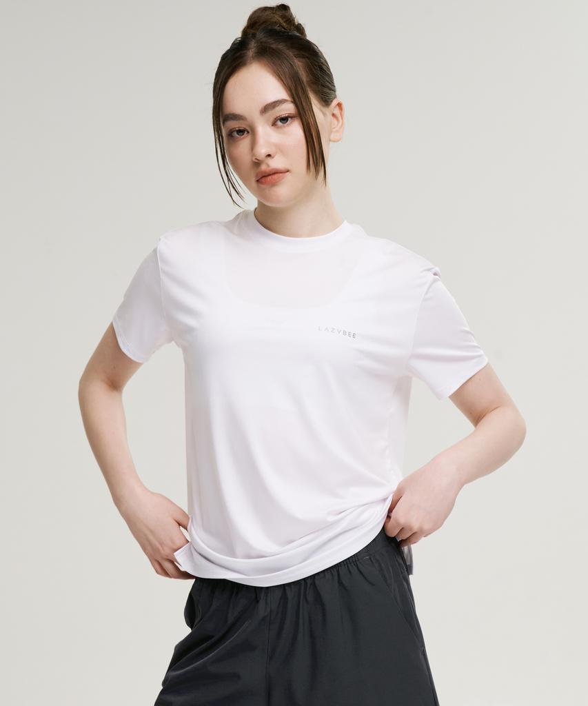 Leijibi Aero Touch Unisex Short Sleeve T-Shirt Standard Fit (Swim Running Gym) Short Sleeve W (4 Colors)