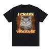 I Crave Violence Funny Cat Meme T Shirts Women Harajuku Fashion Cute High Quality T-shirt Women Tops