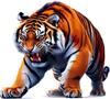 QT2309#15см Лютий Тигр Вінілова Наліпка, Підходить Для Автомобілів, Ноутбуків, Пляшок Для Води, Вантажівок, Мобільних Телефонів, Мотоциклів, Вікон