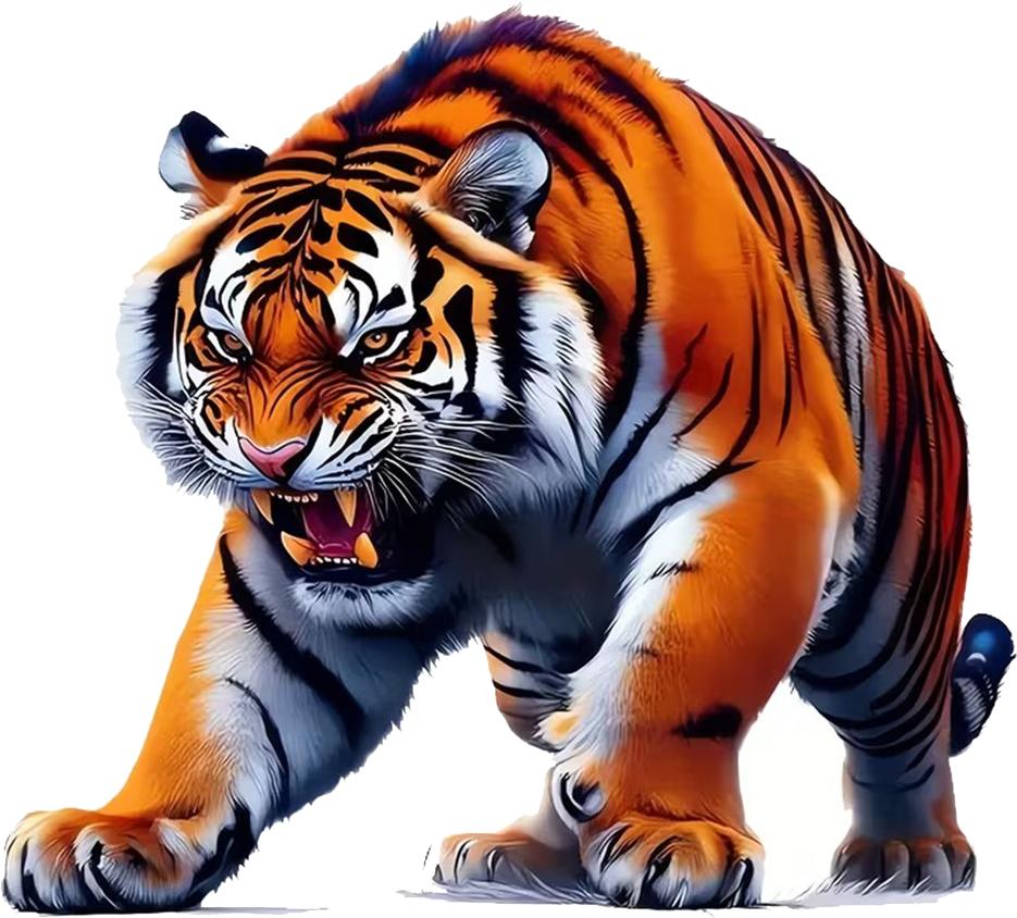 QT2309#15cm Fierce Tiger Vinyl Sticker, Suitable For Cars, Laptops, Water Bottles, Trucks, Mobile Phones, Motorcycles, Windows
