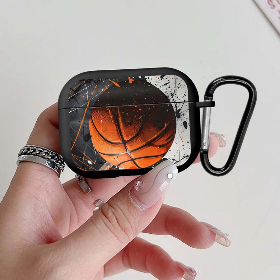 Earphone Cases Cover Case For Airpods 2 3 Pro3 1 4 Pro2 Pro Orange Black Basketball Airpods Pro