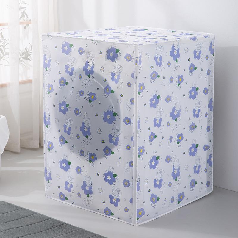1pc PEVA Washing Machine Special Dustproof Sunscreen Waterproof Cover , Zippered Household Appliance Cover