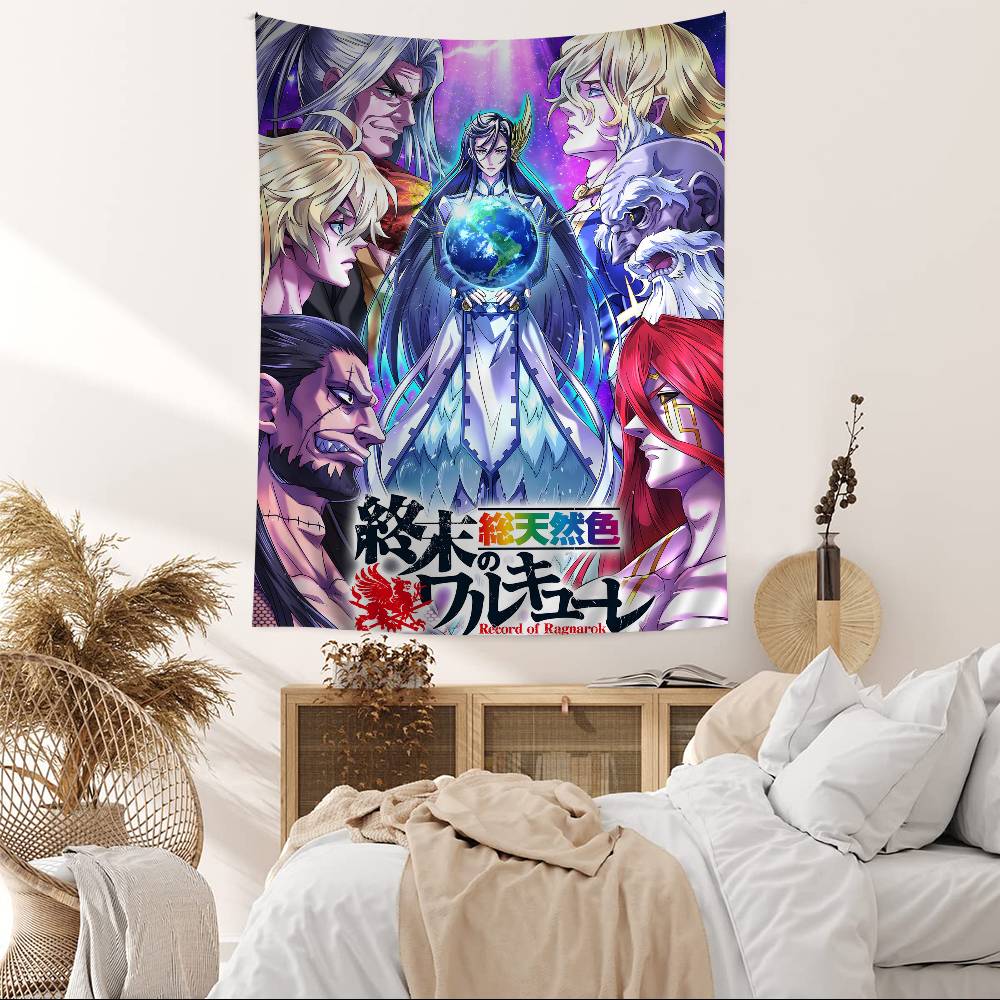 Anime Record Of Ragnarok Tapestry Art Printing Japanese Wall Tapestry Anime Wall Hanging Home Decor