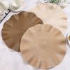 Pack of 2 Table Mats With Scalloped Edge Practcial Fungus Brims Table Dishes Mat Stylish Palcemat for Dinning