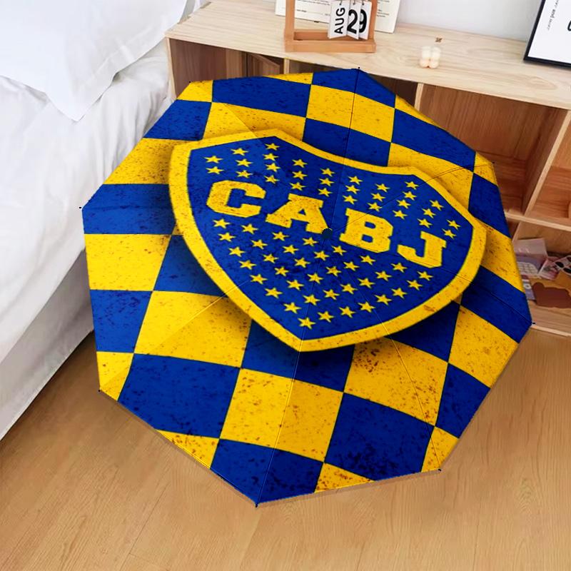 1PC Boca Football Club Printed Umbrella Folding Umbrella, Automatic Umbrella 8-Frame for Travel, Camping Fan Gifts Christmas Gifts
