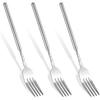 3 PCS Extendable Forks, Extension from 8.7" To 25.5" Telescoping Fork, Stainless Steel Long Forks for Eating, Adjustable Retractable Dinner Fork for