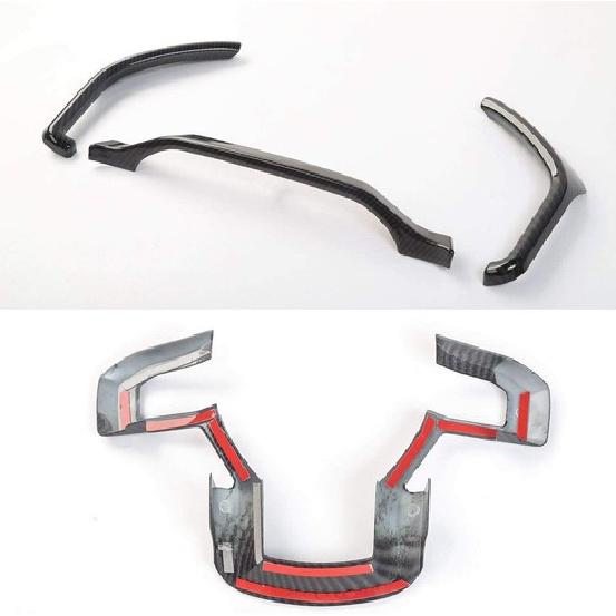 Steering Wheel Frame Trim Dashboard Strip Decor Cover for Ford F150 15-20 Carbon