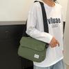 Japanese satchel men's canvas messenger bag simple retro wide shoulder strap messenger bag female literary student shoulder bag